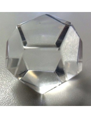 PENDENTIF dodecaedre Solide de PLaton En Quartz Rose 