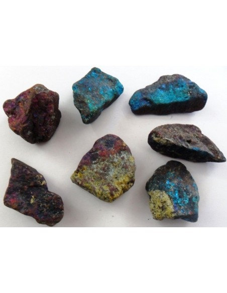 pierres decoratives Bornite pierres brutes irisées en flacon Chalcopyrite 