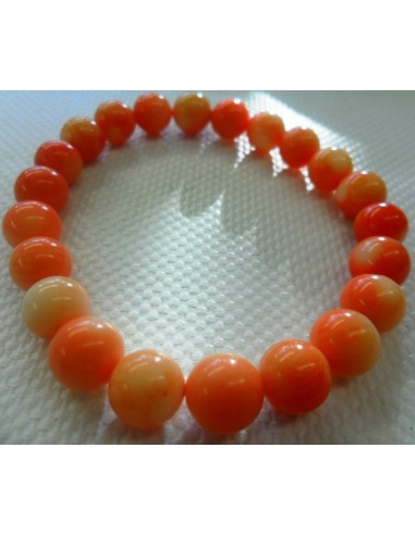 Bracelet en corail orange