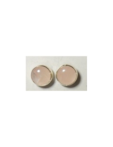 Boucles d'oreilles pouce quartz rose
